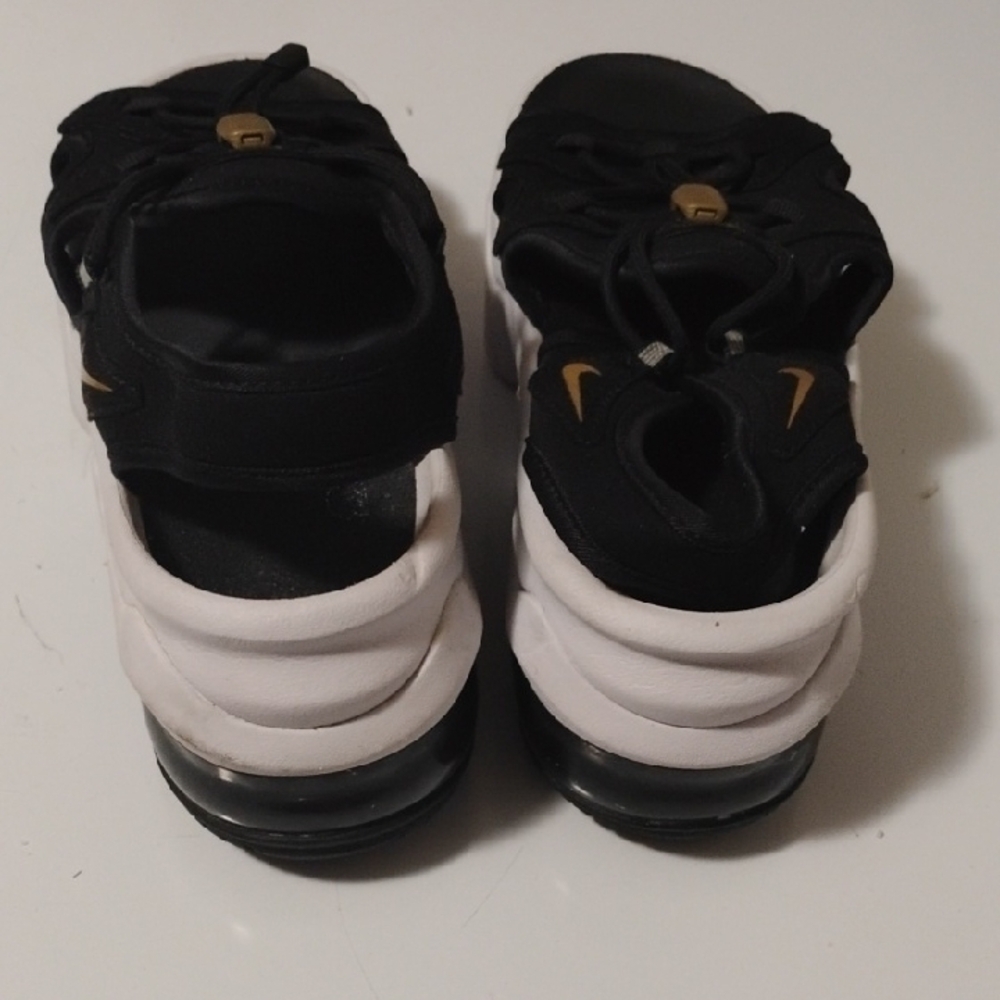 Nike Black and White Sandals with Gold Details - Picture 3 of 7